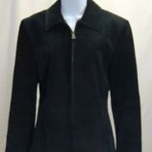 Brand New Bernardo Lined  Suede Black Jacket